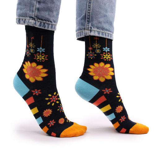 Hop Hare Bambus-Socken – Mandala-Blumen