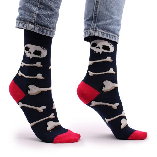 Hop Hare Bambus-Socken – Totenköpfe und Knochen