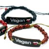 Kokosnuss-Armbänder mit Slogan – Vegan