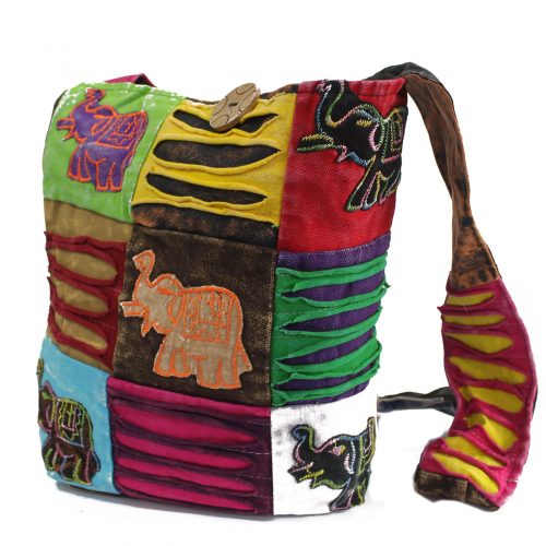 Etno Tasche- Braun / Elefant
