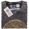 Stone Washed T-Shirt, Größe XL - Mandala - Grau