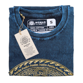 Stone Washed T-shirt, Größe S- Chakra - Blue