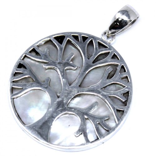Lebensbaum Silber Anhänger 30 mm – Perle